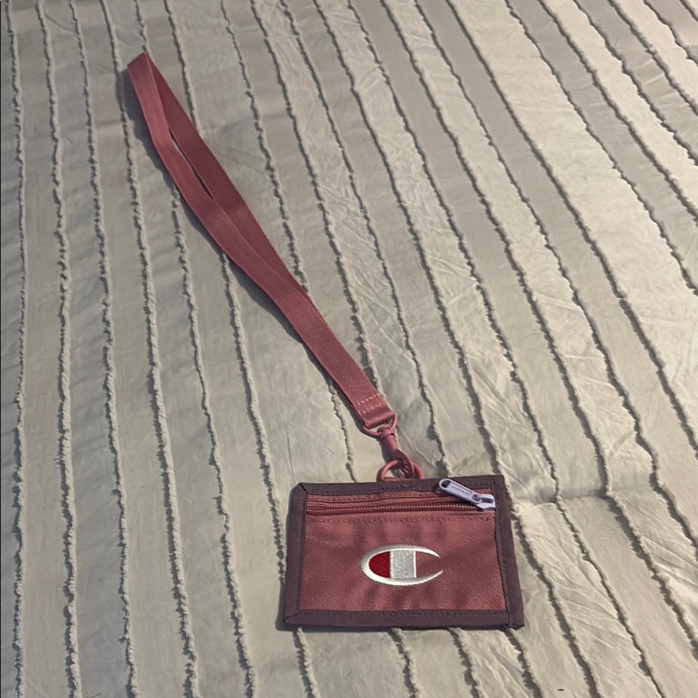 Champion Burgundy Lanyard Wallet